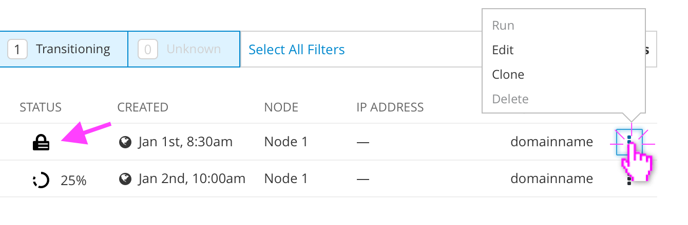 Clone VM Source Options