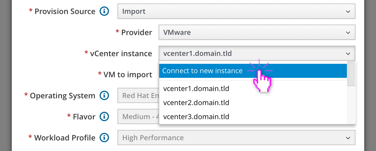 Connecting to new VMware vCenter instance